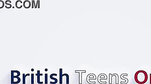 british teen 18+ slut dominates with sloppy uniform toys on tiny cock