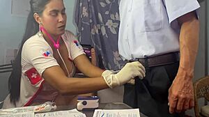 doctor threesome extracts semen and masturbates patient