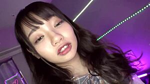 Japanese babe rides hard with intense orgasms