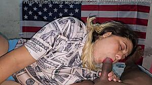 She sucks my dick for dollars, making the veins inflate in this sex for cash scene with the fuck doll.