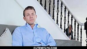 hot milf alexis fawx gets caught with pants down in sexy scene.