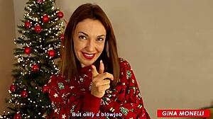 My Hot Stepmom Fucks Under Christmas Tree Creampie Inside Pussy