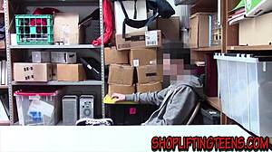 Blonde Security Guard Caught And Cumshotted By Amateur