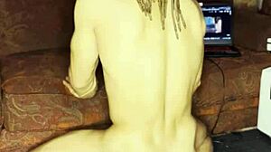 ivory white pounds hole with huge dildo toys in bisexual anal gaping solo