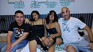 Husband invites work friends home, leaves hotwife in middle for gangbang