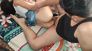 I was lying down and found my stepsister in bed, couldn't resist before work?