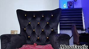 ebony mara exotic hairy pussy squirts nonstop in full masturbation video