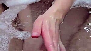 Bath Handjob Ends with Hot Underwater Cumshot