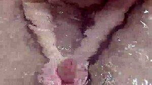 Bath Handjob Ends with Hot Underwater Cumshot