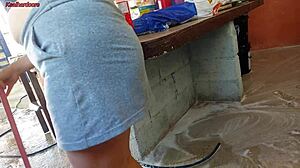 My wife left and the short maid took care of things at home