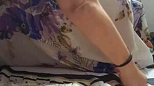 Blonde bbw milf awakens with intense arousal for solo masturbation in lingerie