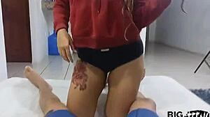 Stepsister Turned 18 And Begs For First Porn Video! Addicted To Sex Anal Babe With Creamy Pussy Big Ass