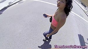 amateur teen gets cum soaked outdoors