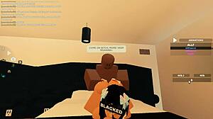Overwhelmed by intense emotions during anal and big black cock in roblox porn.