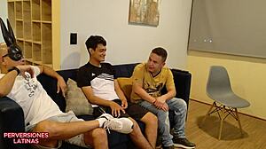 Husband invites work friends home, leaves hotwife in middle for gangbang