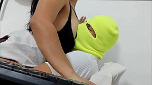 My sex-addicted neighbor makes me cum inside her; she's crazy in bed