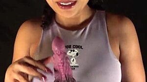 Hot pussy fucked by big purple dildo leading to loud moaning orgasm xattlalust