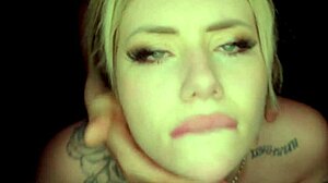 amazing blonde slut submits to huge cock domination with choking and squirting