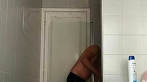 guy drinks and shaves his big dick