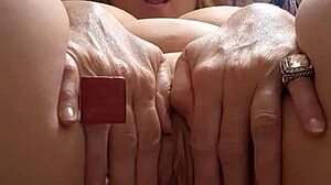 Blonde bbw milf awakens with intense arousal for solo masturbation in lingerie