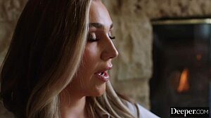 i watched deeper kendra sunderland and milf brandi love share a cock in this intense threesome