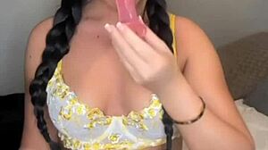 British Exchange Student Masturbates with Toys in Webcam Session