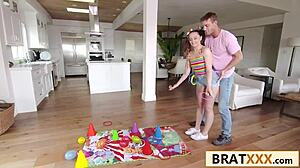 Tiny Teen 18+ Is Too Short to Ride Rollercoaster, Rides Cock Instead With Tight Pussy