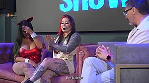 Christmas Special Lalucero Swallows a Dick Under the Orders of Her Dominatrix in Juan Bustos Show