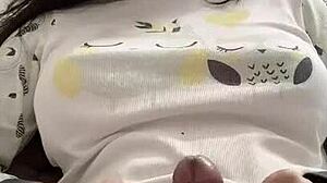 Individual applies hair clamp during personal activity