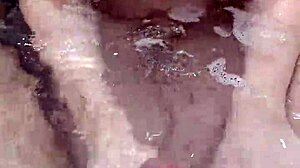 Bath Handjob Ends with Hot Underwater Cumshot