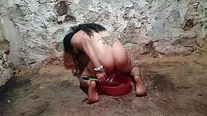 anal play with a pickle