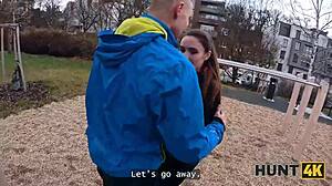 hunt4k athlete picked up and fucked in front of bf