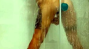 hot girl gets horny in the shower with her toy