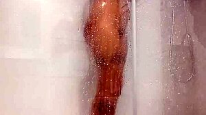hot girl gets horny in the shower with her toy
