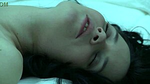 Jenna J Ross Drains Cum from Cock and Jerks It onto Her Tits.