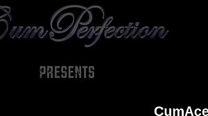 Hot Honey Gets Jizz Shot on Her Face Eating All the Cream