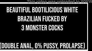 Beautiful Bootylicious White Brazilian Sereia Ninfo Fucked By Three Monster Cocks