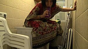 Horny Stepmom Commands Stepson to Lick Her Pussy in Kitchen!