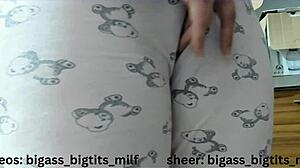 Milf In Pajamas Masturbates Big Ass With Camel Toe