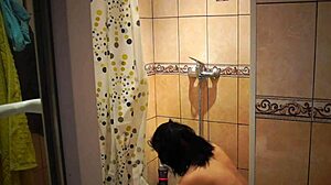 I INSTALLED A HIDDEN CAMERA IN THE SHOWER OF MY GIRLFRIEND AND SEE HOW SHE WASHES FETISH VOYEUR