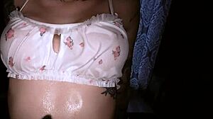 Goth Hottie Gets Full Massage, Blowjob, Doggystyle, Cumshot, Facial, Riding, Bareback