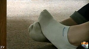 dirty socks in candid hidden fetish scene