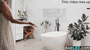 slender ebony realtor fucks busty lesbian milf with strapon