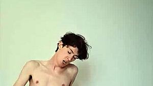 Horny Skinny Teen Masturbates on Sunny Bed