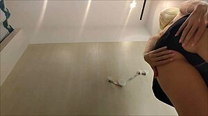 Transparent try on haul in the locker room hidden camera in fitting room