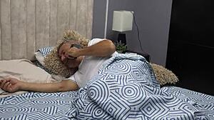 Stepfather seduced by horny stepdaughter in dorm room