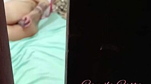 Caught Milf Using Toy In Ass, Came Inside And Milk Leaked Completely On Red