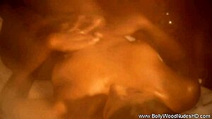 Bathing intensely with bollywood beauty in nude striptease