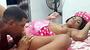 Stepdaughter eagerly sucks stepfather's cock in oral frenzy