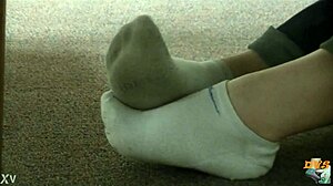 dirty socks in candid hidden fetish scene